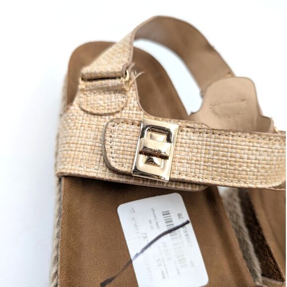 Yoki Chiara 20 Platform Espadrille Double Strap Sandals Raffia Size US8.5 EU39 - Picture 9 of 9